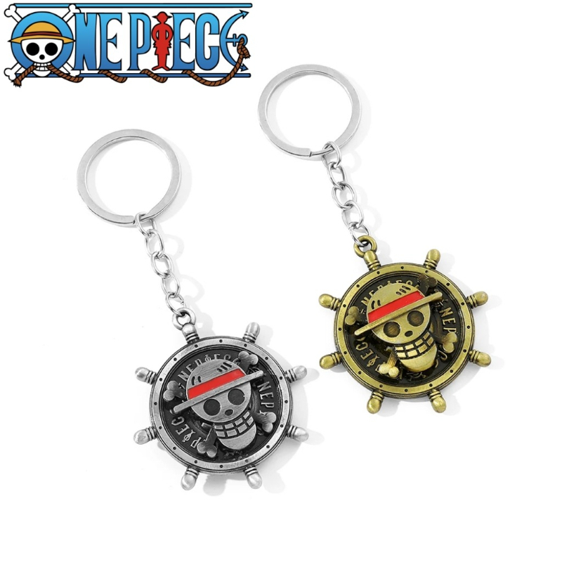 One Piece Straw Hat - 회전하는 열쇠고리, 루피의 밀짚모자 해적단 엠블럼
