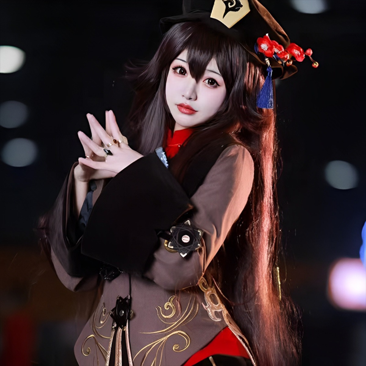Cosplay Duo Anime - Genshin Impact Hu Tao 코스프레 가발,