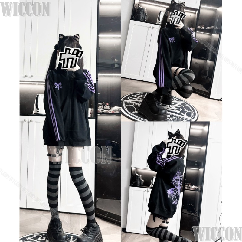 Anime Cosplay Black Girl - 블랙 코트 코스프레 의상 고딕 유니폼
