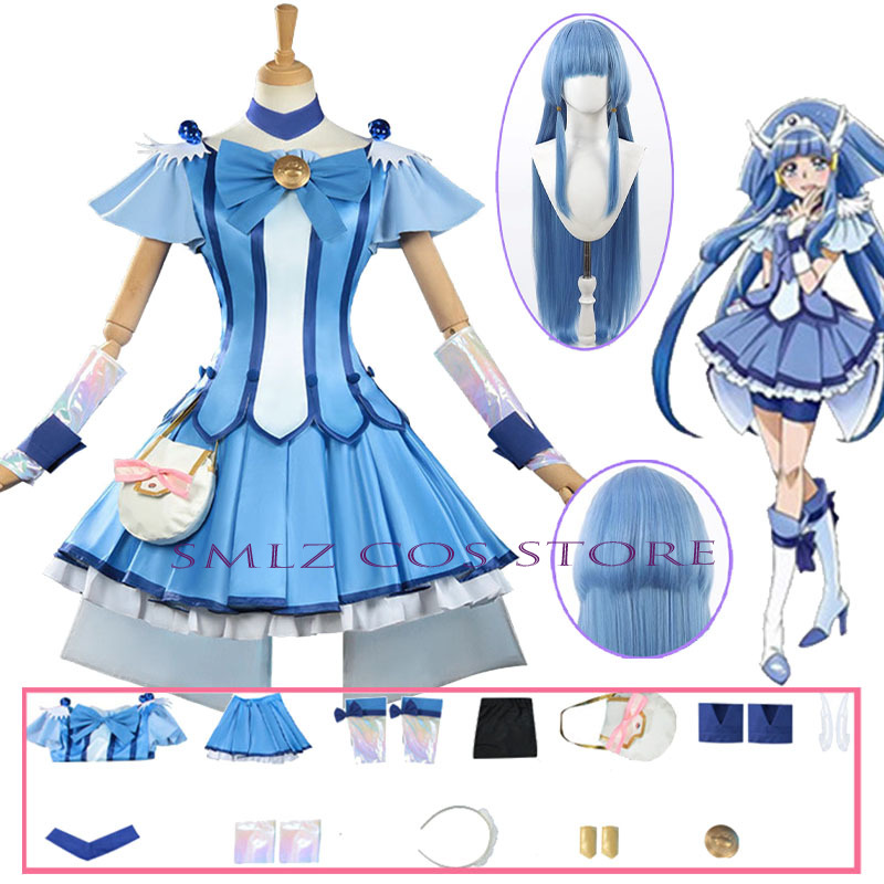 Anime Cosplay Dress - 큐어 뷰티 코스프레 애니메이션 스마일 글리터