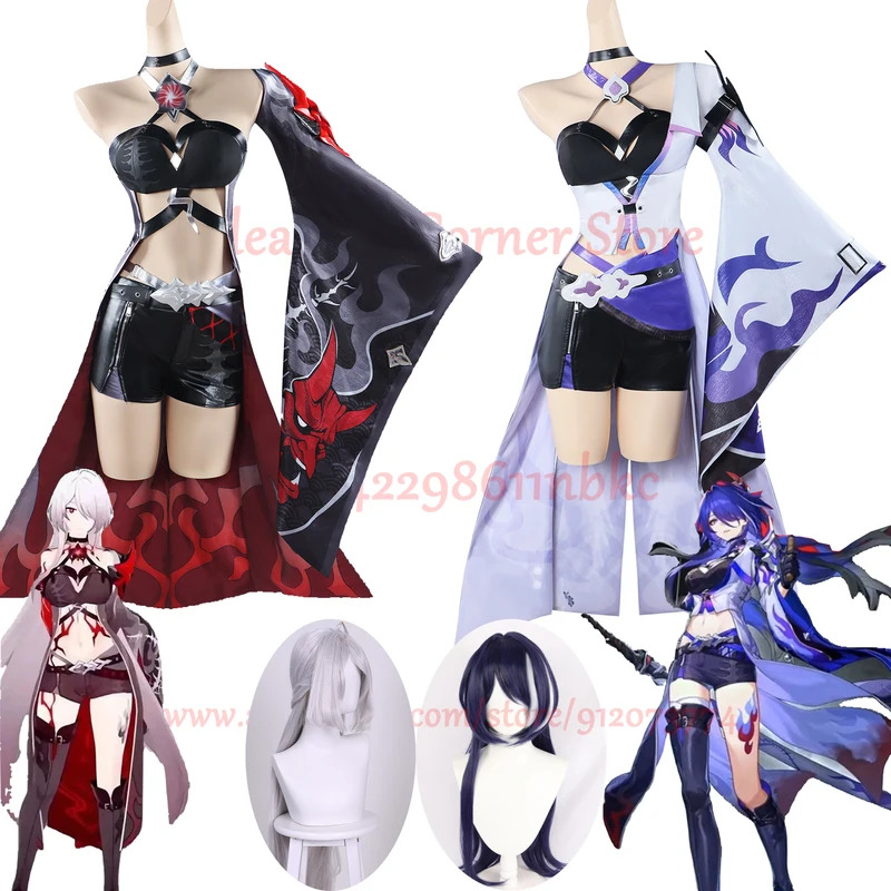 Anime Cosplay Youtube Shorts - 재고 있음 Acheron 코스프레 의상 Honkai