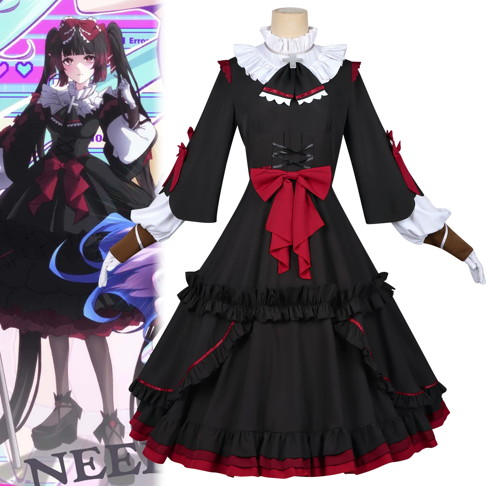 Anime Cosplay Black Girl - 애니메이션 Needy Girl Overdose Goku Bara