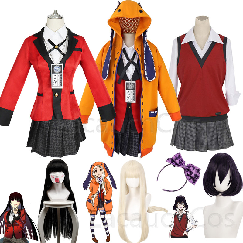 Anime Cosplay Kakegurui - 애니메이션 미친 흥분 Jabami Yumeko Cosplay