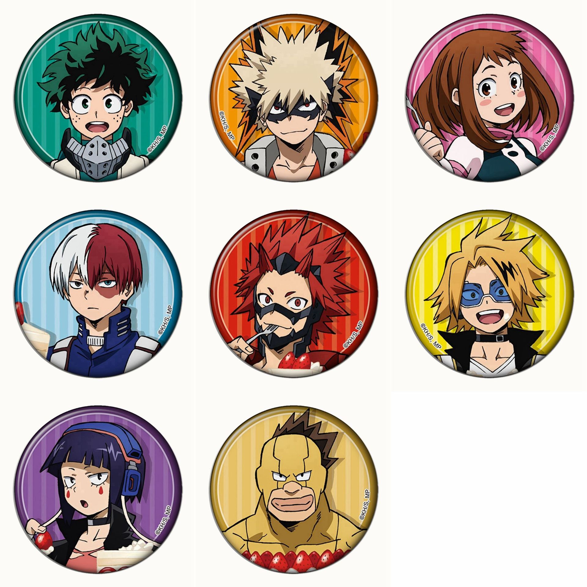 8PCS 보쿠노 히어로 아카데미아 배지 마이 히어로 아 - Anime Cosplay Website 리뷰 및 가격