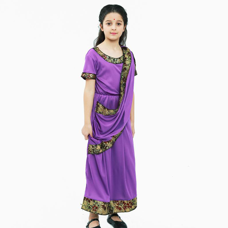 인도 전통 의상 사리 소녀 코스프레 의상 어린이 사리  - Anime Cosplay India 리뷰 및 가격