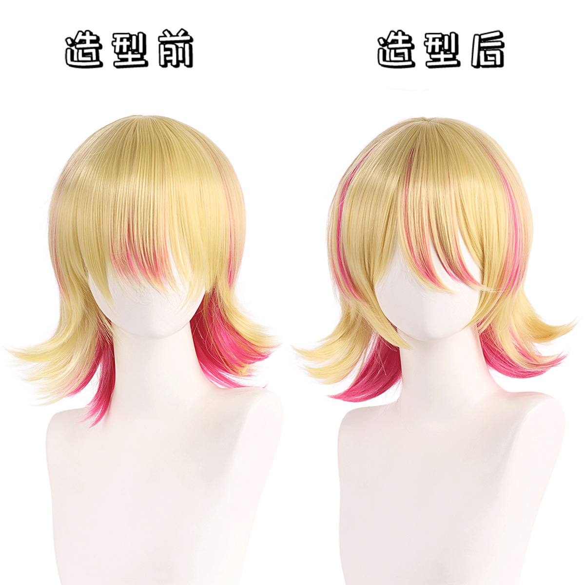 합성 코스프레 가발 짧은 금발 머리 트윈 테일 애니메이 - Cosplay Duo Anime 리뷰 및 가격