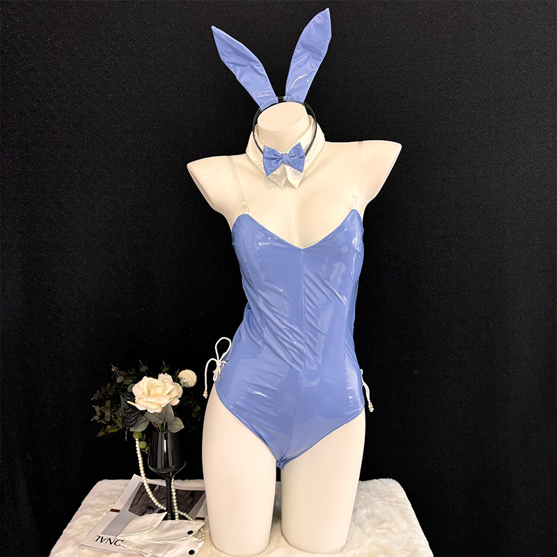 2026 트렌디 블루 코스프레 란제리 - 에나멜 가죽  - Anime Cosplay Girl Easy 리뷰 및 가격