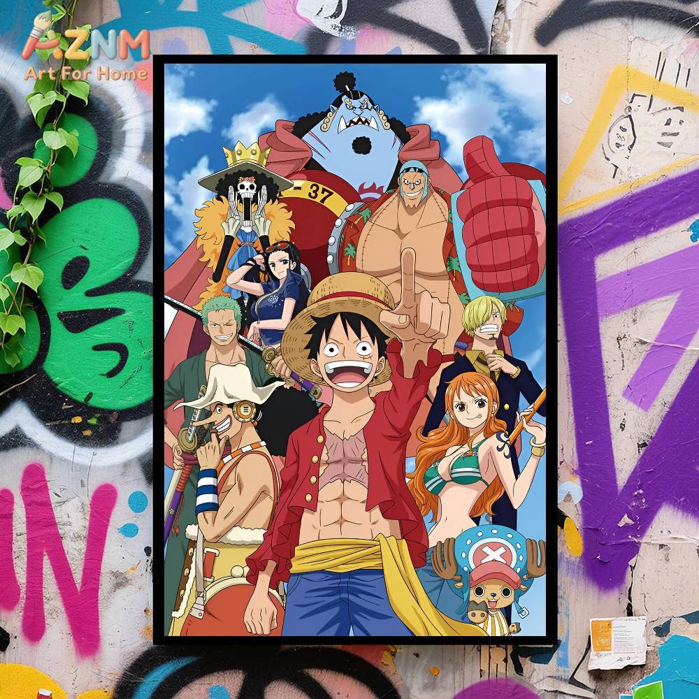 AZNM 원피스 프레임 없는 캔버스 프린트 밀짚모자 승 - One Piece Straw Hat 리뷰 및 가격