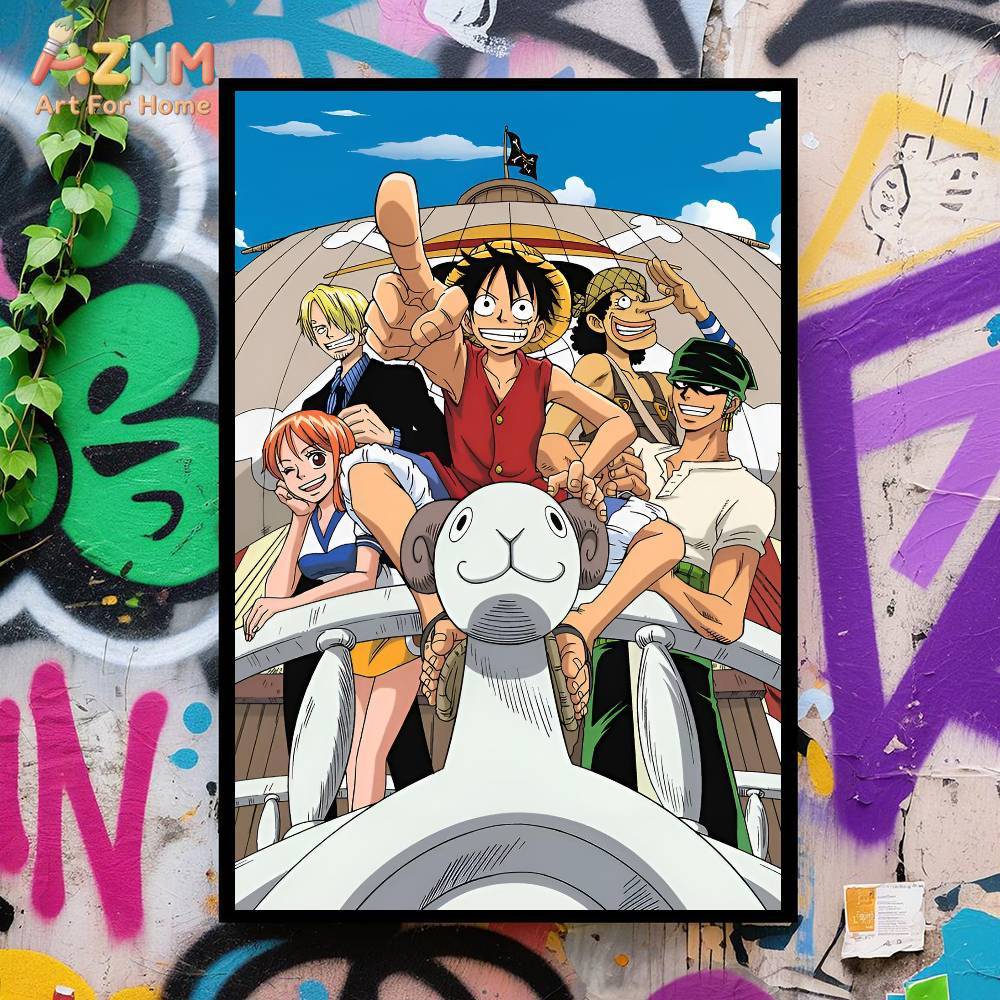 AZNM 원피스 프레임 없는 캔버스 프린트 밀짚모자 승 - One Piece Straw Hat 리뷰 및 가격