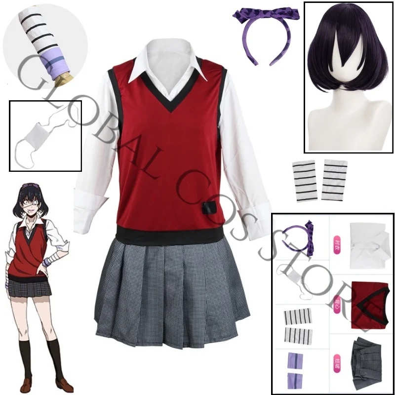 A;3:v,7'd/미다리 이키시마 코스프레 의상 여성  - Anime Cosplay Kakegurui 리뷰 및 가격